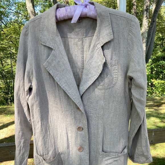 FLAX 100% Linen Jacket / Duster / S - Picture 1 of 6